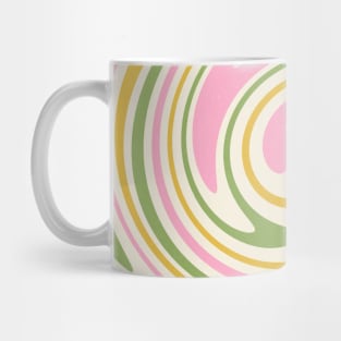 Abstract Swirl Boho Pink Yellow Green Mug